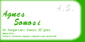 agnes somosi business card